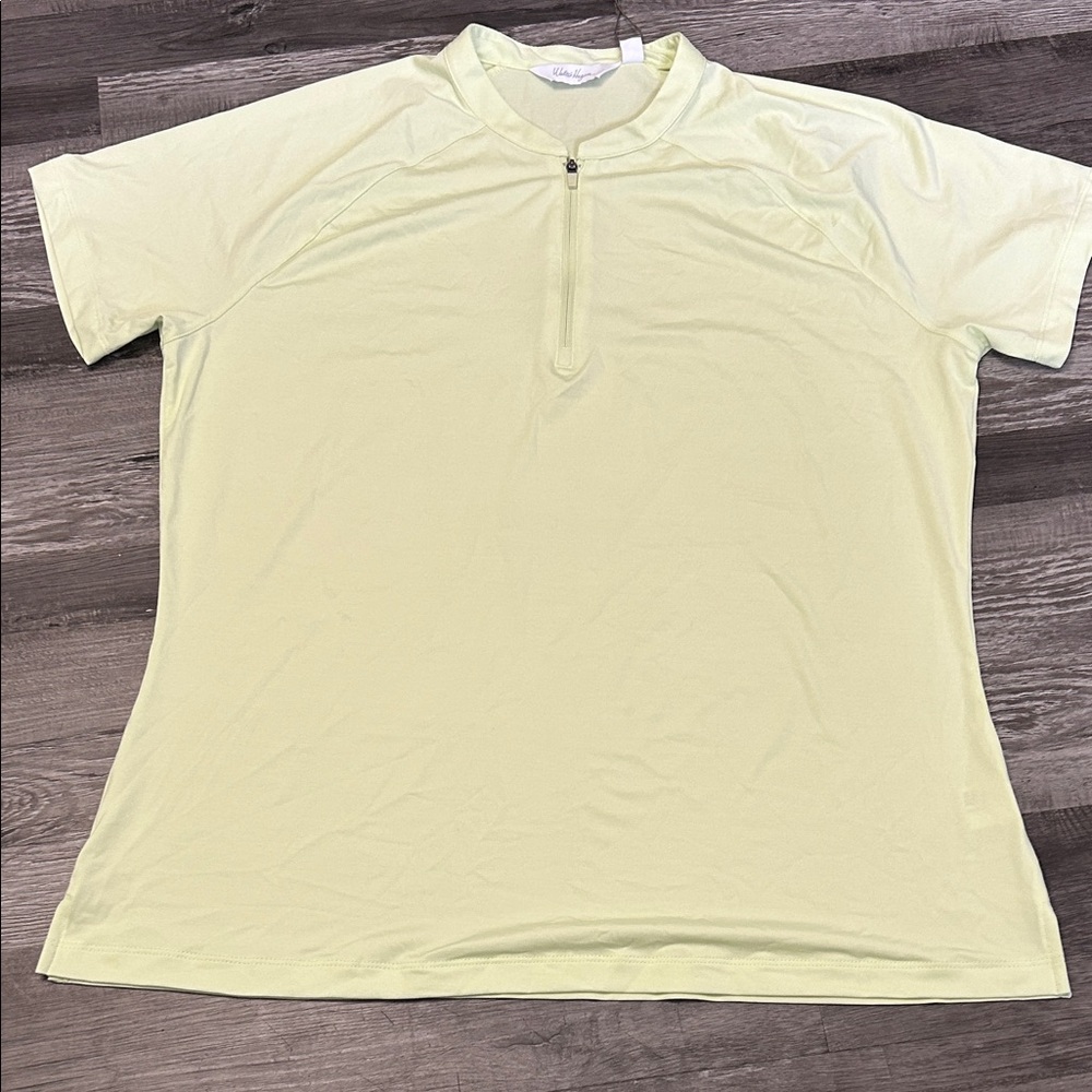 Walter Hagen Light Green Zip-Up Top